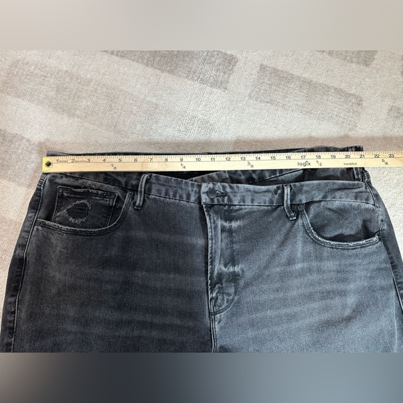 Good American Jeans Plus Size 90s Straight Crossover High Waist Black (Size 20) - Picture 9 of 11